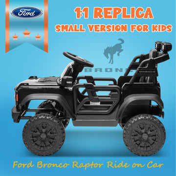 Enyopro 12V Licensed Ford Bronco Raptor Ride On Truck Car For Kids, Electric Play Car Ride-On Toy W/Parent Remote Control, 4-Whe