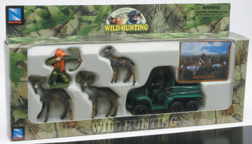 NewRay Wild Hunting Playset Assorted Animals - Small Plastic Model 76003