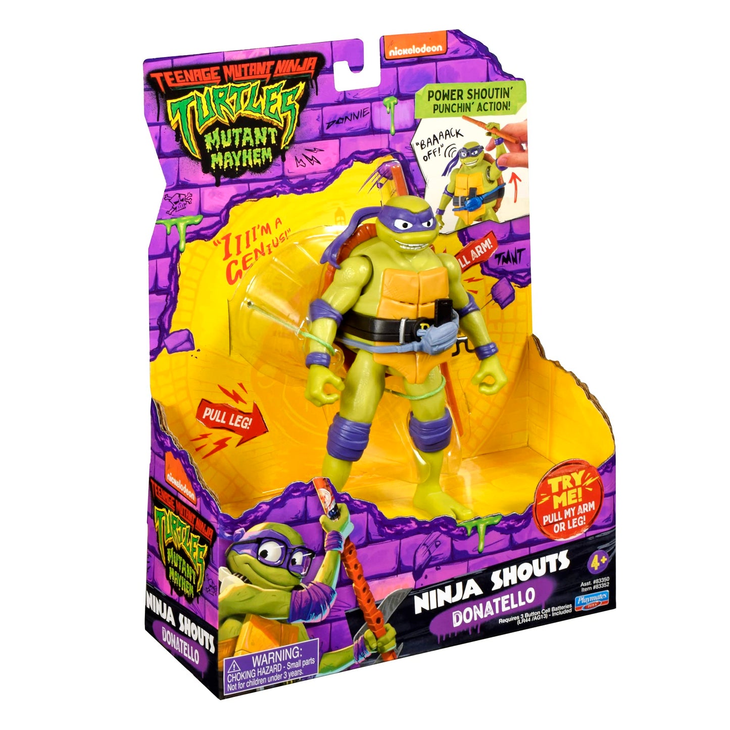Teenage Mutant Ninja Turtles Donatello Deluxe Figure, 5.5" Plastic, Multi Color, Model 83352CO