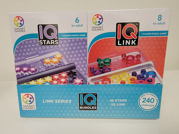 SmartGames IQ Bundles Link Series: IQ Link & IQ Stars 240 Challenges for Ages 6-mature-themed