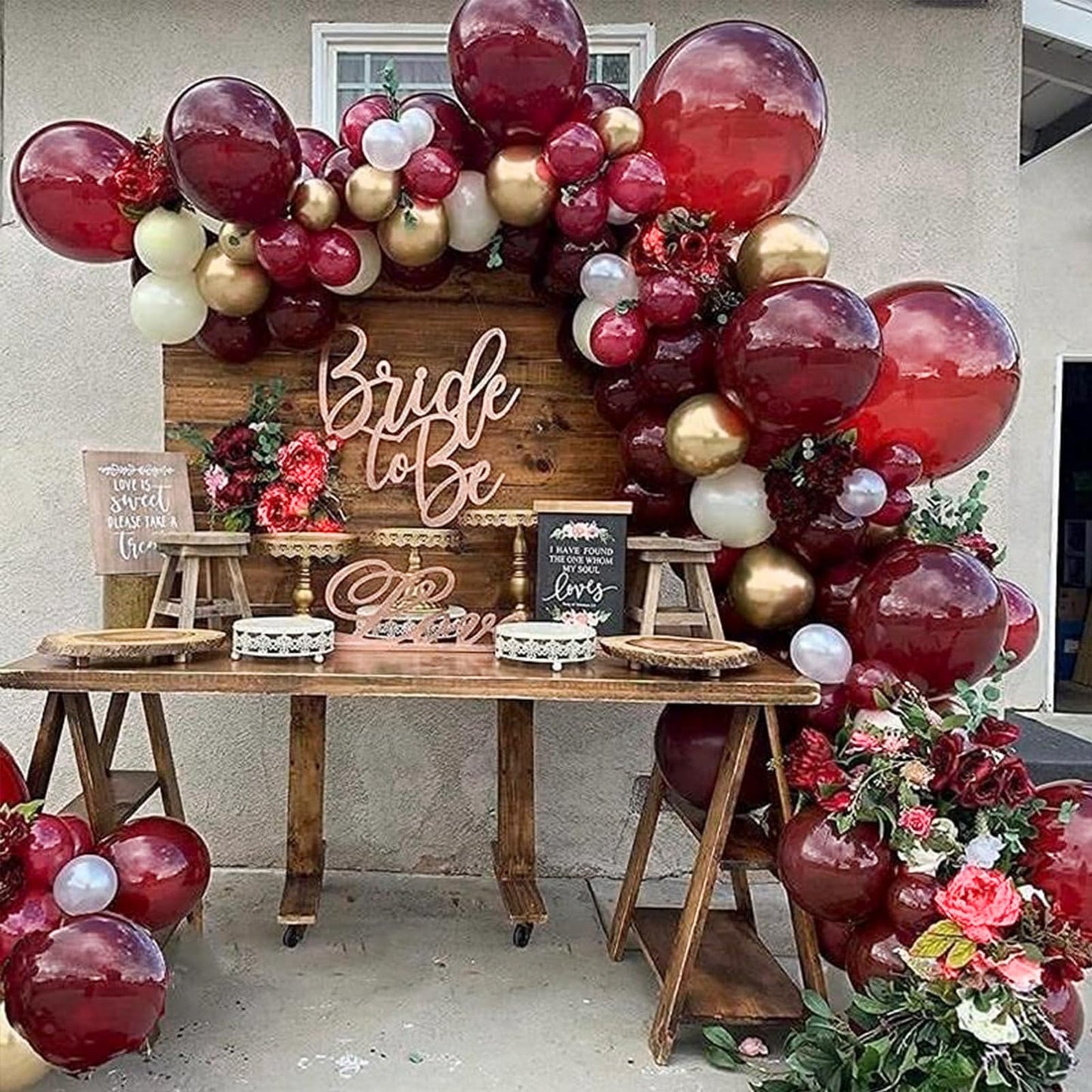 Partywoo Pearl Burgundy Balloons, 138 Pcs Burgundy Balloons Different Sizes Pack Of 18 Inch 12 Inch 10 Inch 5 Inch Maroon Balloons For Balloon Garland Or Balloon Arch As Party Decorations, Red-Z61