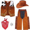 SIZGAROOT Cowboy Costume Kids Boys Toddler Cowboy Costume with Hat Halloween Party Dress Up (5-7 Years)