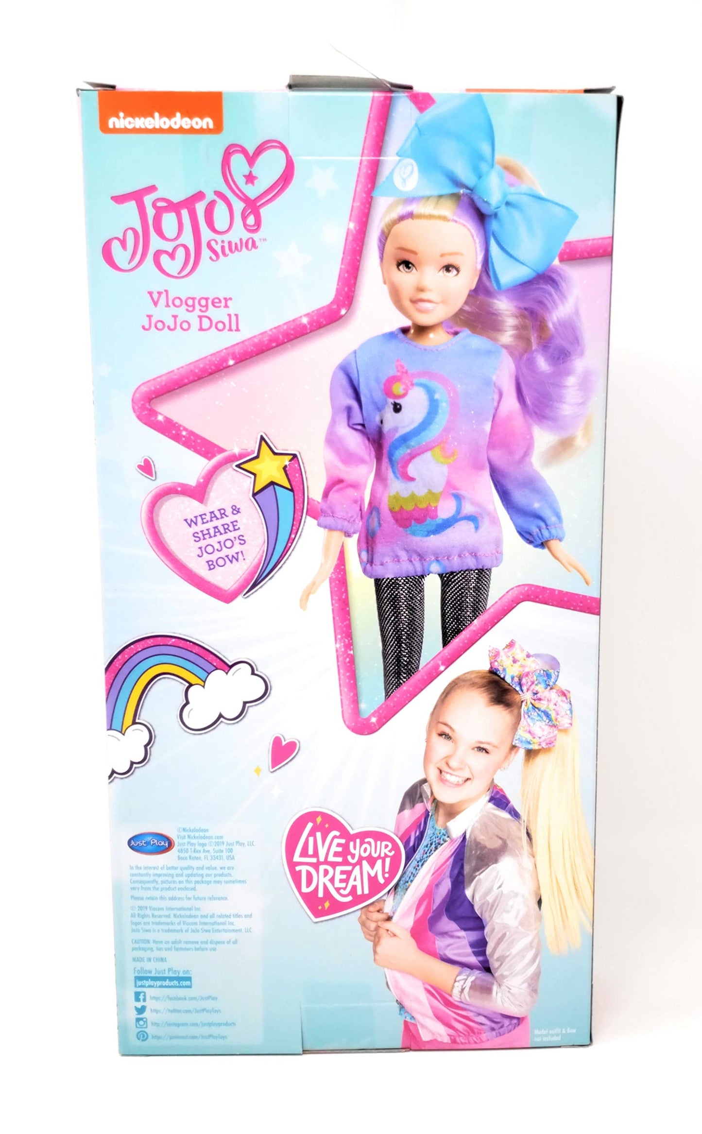 Jojo Siwa 10-Inch Fashion Vlogger Articulated Doll In Unicorn Outfit, Includes Camera And Bow Bow Accessories, Kids Toys For Ages 3 Up By Just Play