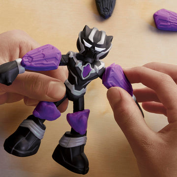 Play-Doh Marvel Black Panther Cutting Claws with Bendy Action Figure, Imagination Toys for 4 Year Old Boys and Girls and Up