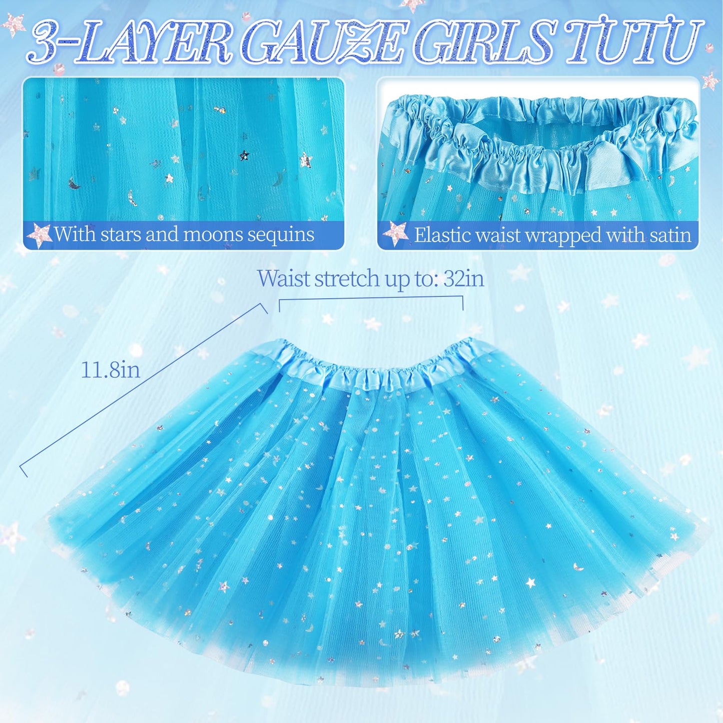 Lainlight 4 Pcs Butterfly Fairy Costume For Girls Kids Princess Cosplay Costume Set With Wings, Tutu Skirt, Wand For Girls 3-8 Y
