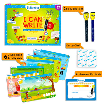 Skillmatics I Can Write, Preschool Learning Activities, Educational Toy And Game, Back To School Supplies, Reusable Activity Mats, Gifts For Students, Kids, Ages 3, 4, 5, 6