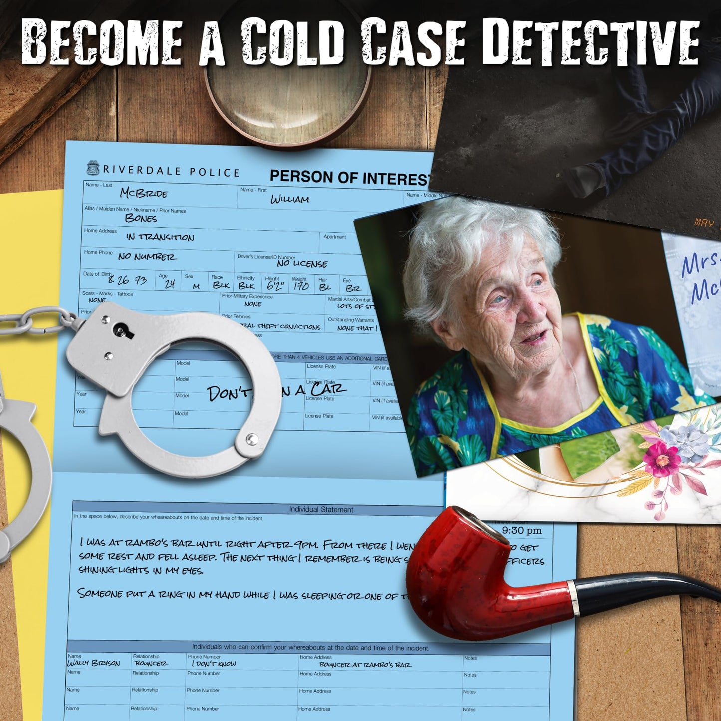 Unsolved Case Files | Ashcroft Harmony - Cold Case Murder Mystery Game - Can You Solve The Crime? Who Killed Harmony? For Ages 14 and up