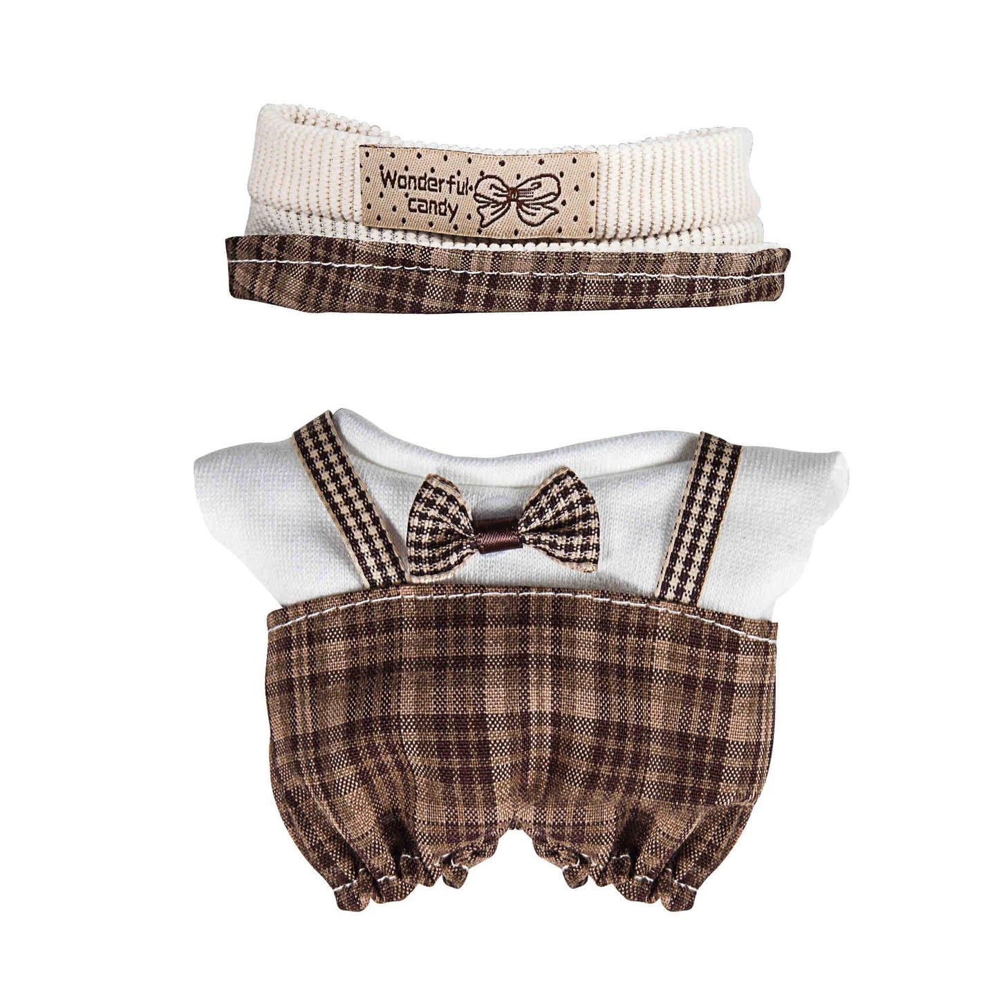 Winsenpro 17cm Doll Clothes Cute Doll Outfit and enhanced Fashion Dresses (NO Doll) (Brown White)