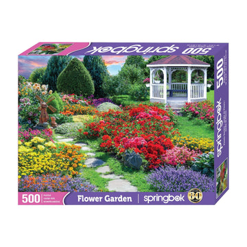 Springbok Flower Garden 500 Piece Puzzle For Adults - Featuring A Beautiful Garden In Bloom