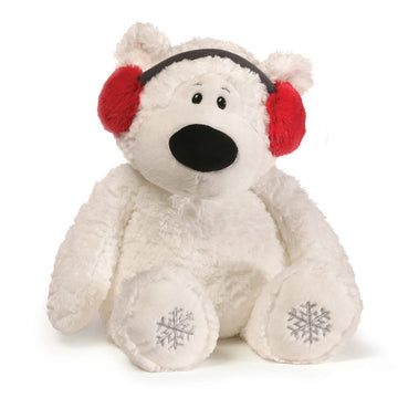 'Gund Blizzard Teddy Bear Holiday Stuffed Animal Plush, 16'''''', White, Red, Black (4059079)