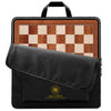 A&A 17.25'' Professional Wooden Chess Board with Storage Bag/Mahogany & Maple Inlaid / 1.75'' Squares w/o Notation