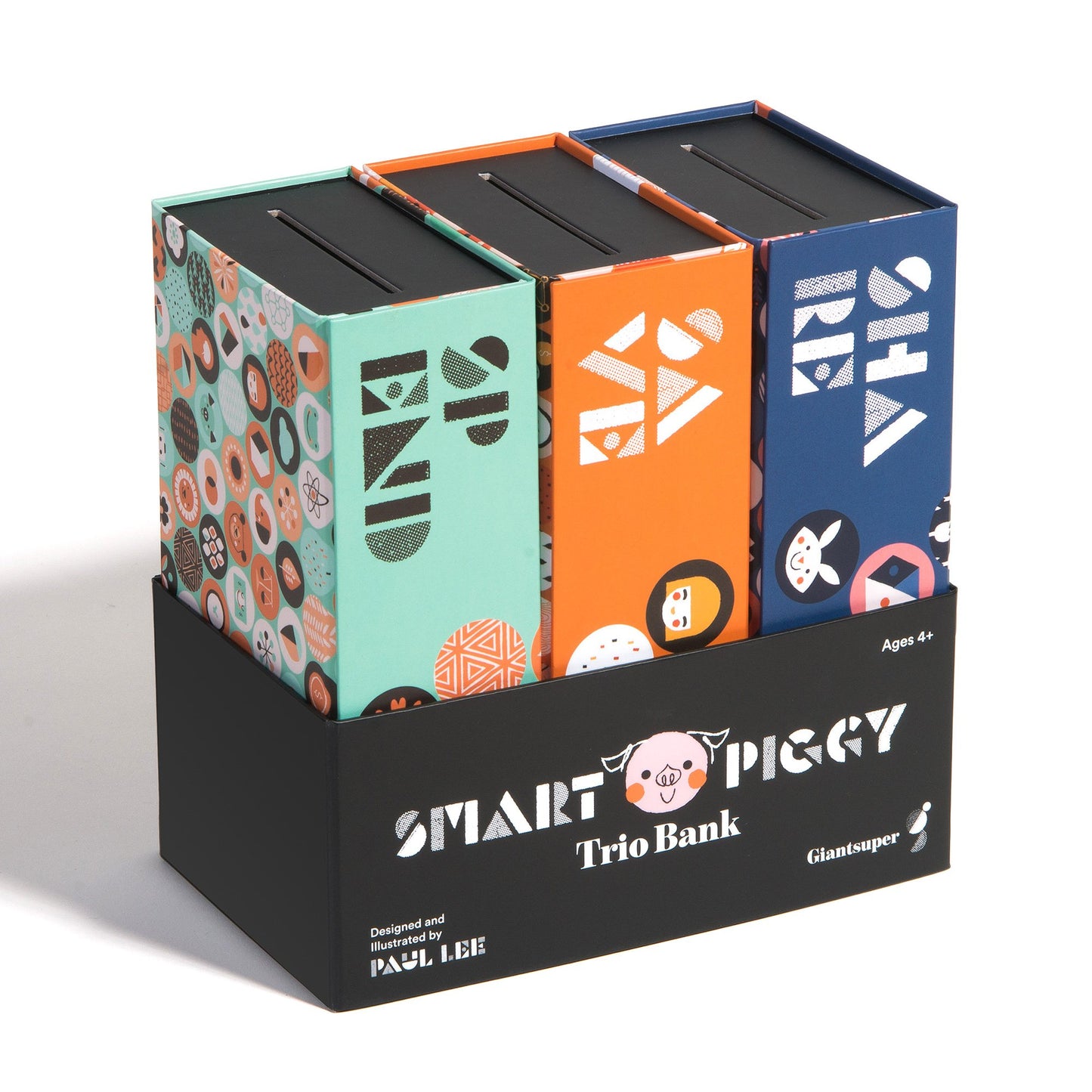 Smart Piggy Trio Bank: 3-In-1 Money-Wise Educational Piggy Bank