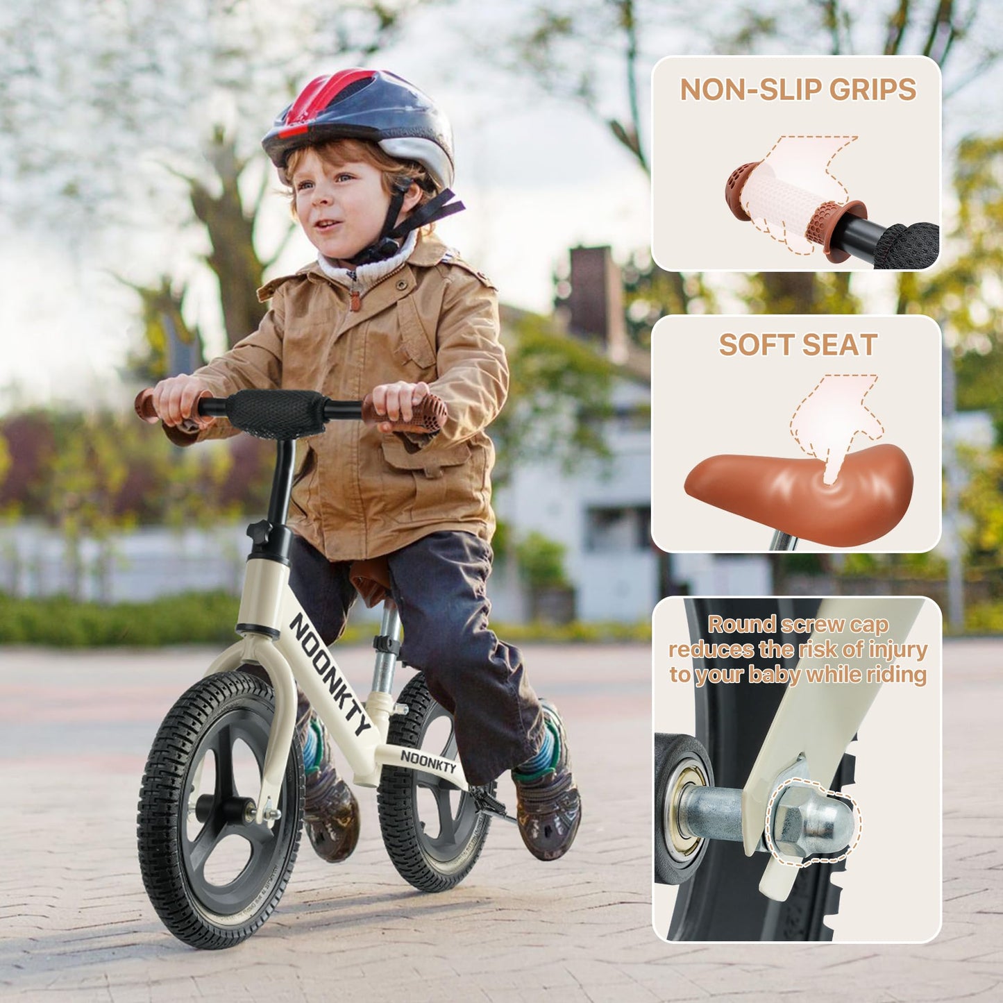 Toddler Balance Bike 2 Year Old,Age 24 Months To 5 Years Old,12 Inch Toddler Bike,No Pedal Beginner Kids Bicycle,Rubber Inflatab