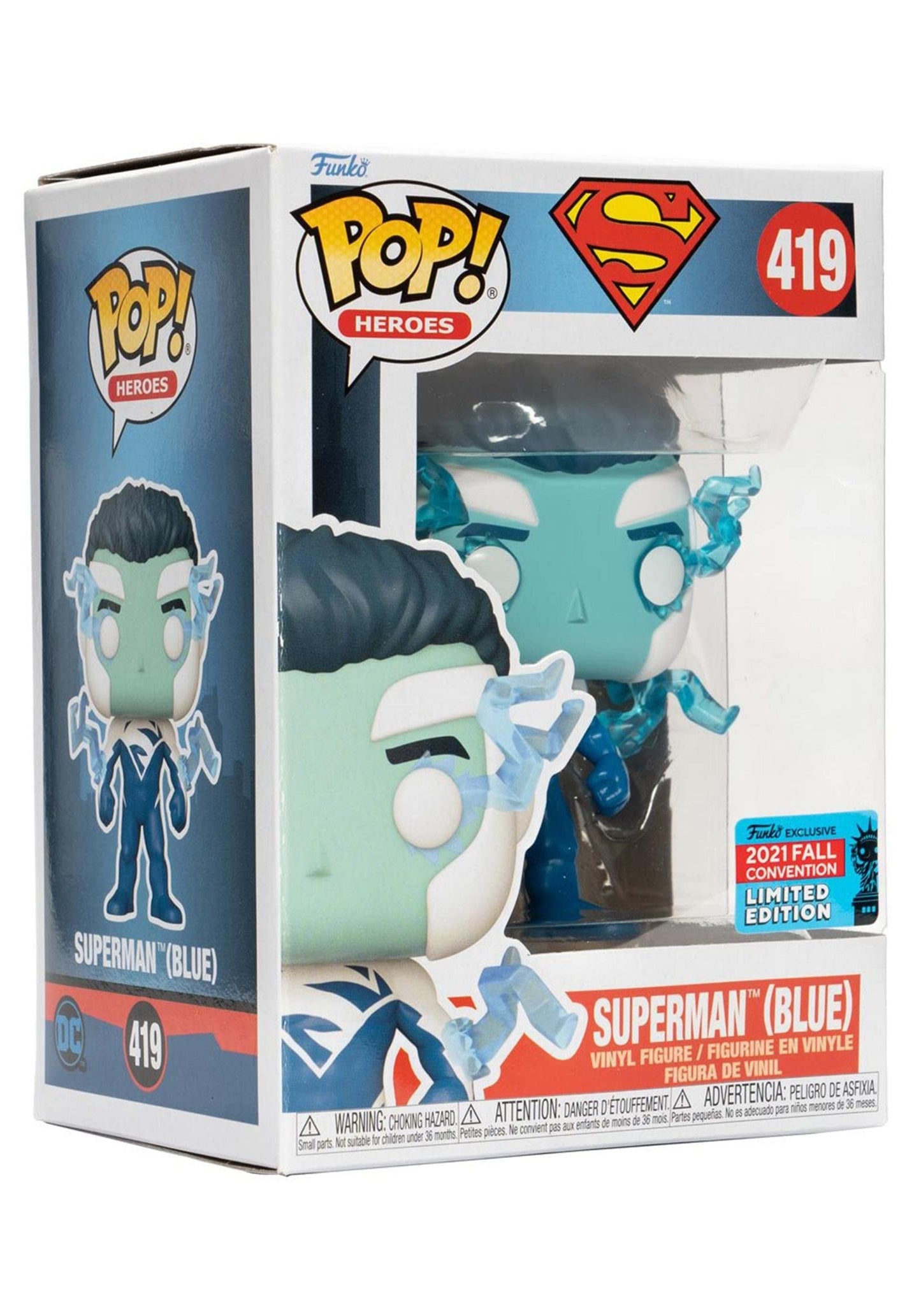 Funko Superman Blue Pop! Vinyl Figure - 2021 Convention Exclusive
