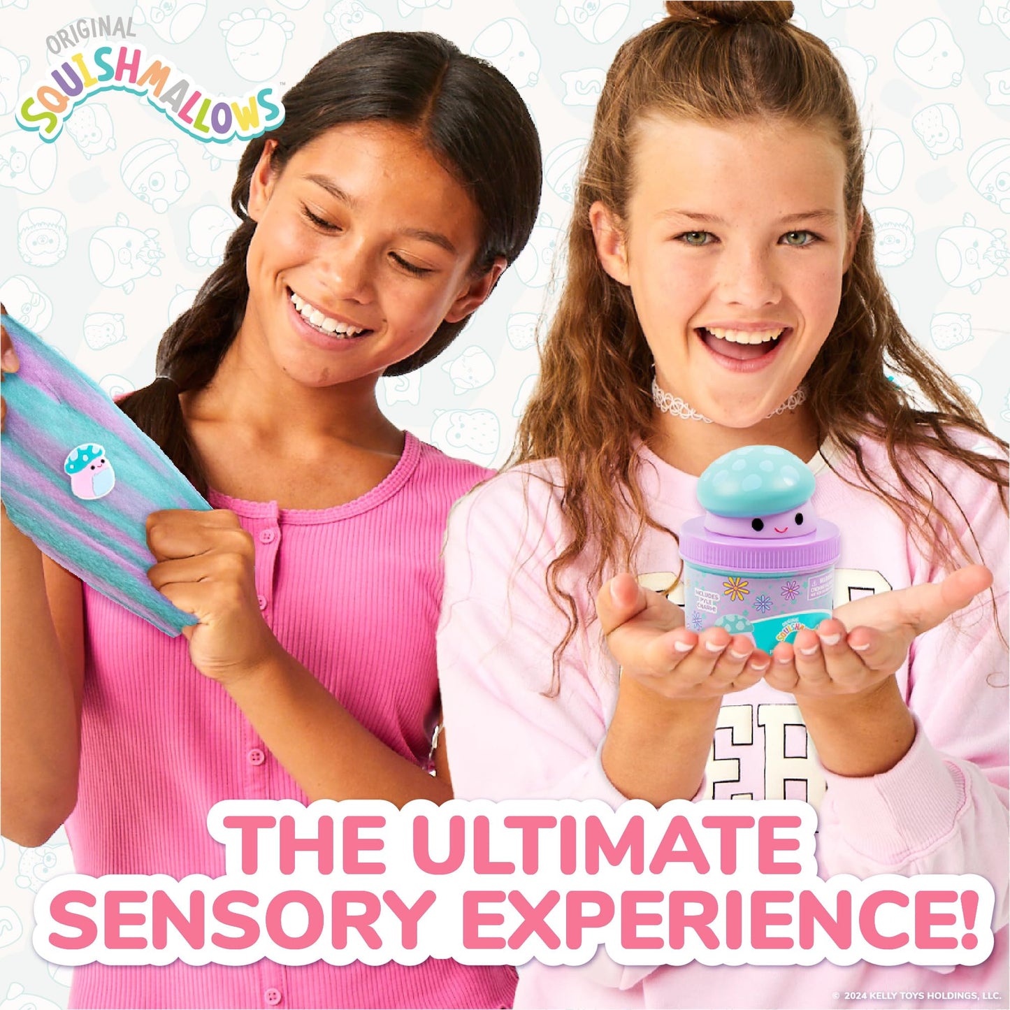 Squishmallows Pyle The Mushroom Premium Grape Scented Slime, 8 Oz, 3 Fun Slime Add Ins, Great Toys For 6 Year Olds