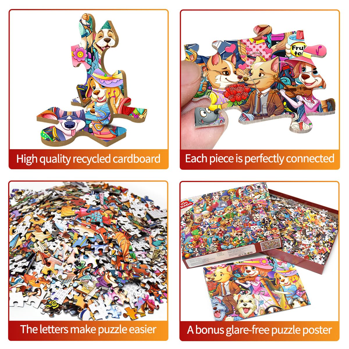 Jigsaw Puzzles For Adults 1000 Piece Puzzle For Adults 1000 Pieces Puzzle 1000 Pieces Dog'S World Puzzle, Cartoon Puzzles 1000 Pieces Jigsaw Puzzles For Adults 1000 Pieces And Up