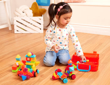 Battat- Bristle Blocks- Stem Interlocking Building Blocks- 85 Pc Playset- Reusable Storage Bin- Developmental Toys For Toddlers & Kids- 2 Years +