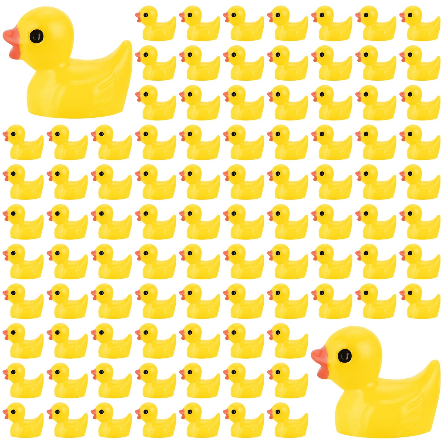 240 Pieces Mini Resin Ducks, Yellow Tiny Duck Figurines Bulk for Garden Micro Landscape Aquarium Dollhouse Potted Plants Decorat