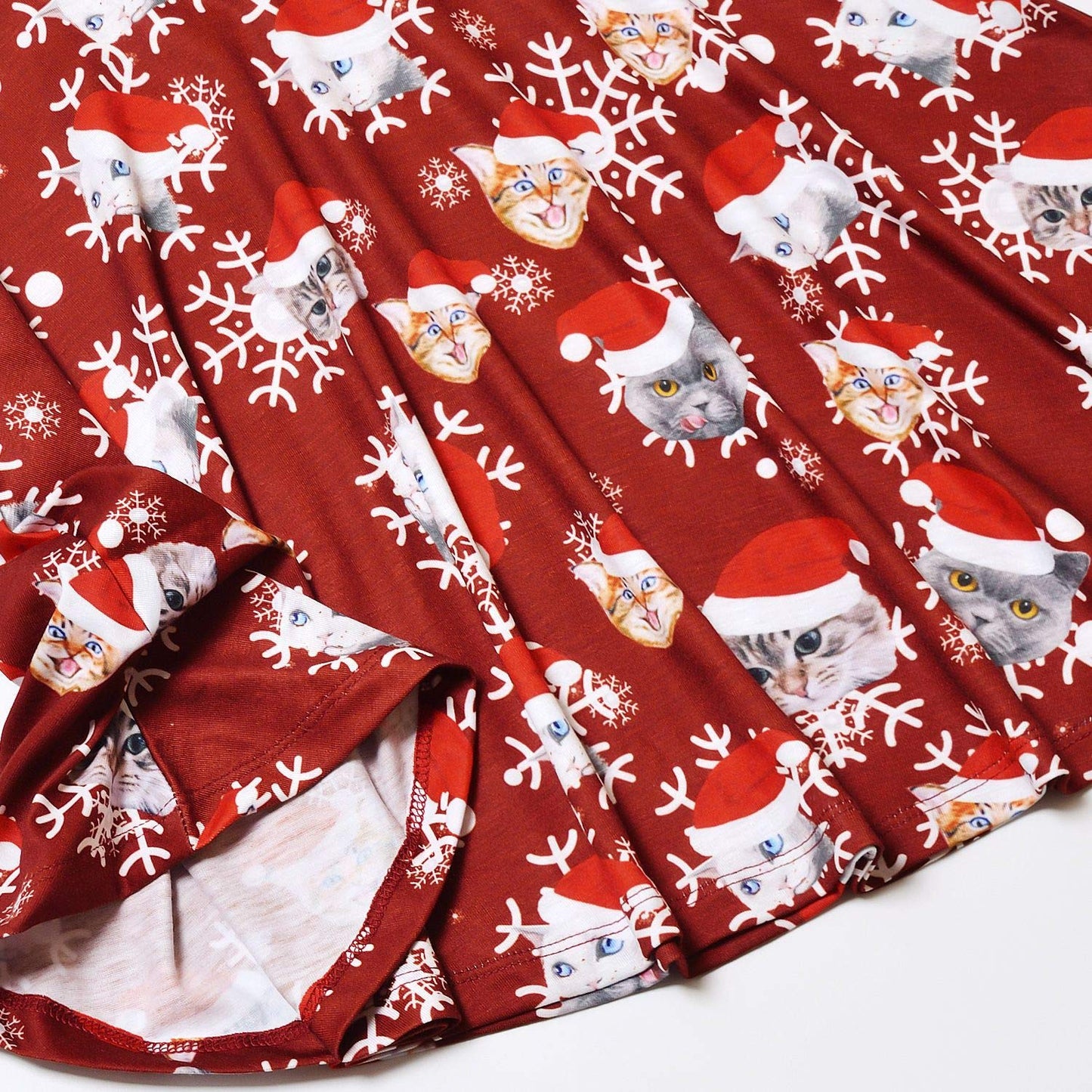 Big Girls Cat Dresses Kids Christmas Costume Gifts 12 13 Burgundy
