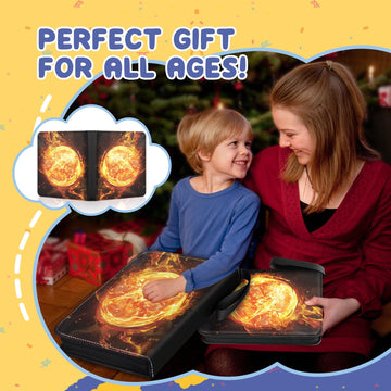 Winsing 9-Pocket Card Binder 3 Ring Trading Card Holder Album 900 Cards Large Zipper Collection Binder - enhanced Card Storage Organizer for Sports Baseball Photocard Football Game Yellow