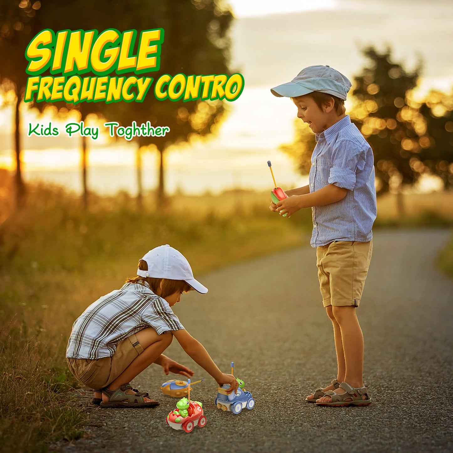 Yeaye Toddler Remote Control Car, 2 Pack RC Cars for Toddlers 18 Months, Toddler Toys for Kids Age 2 3 4 5 Years Old, Birthday G