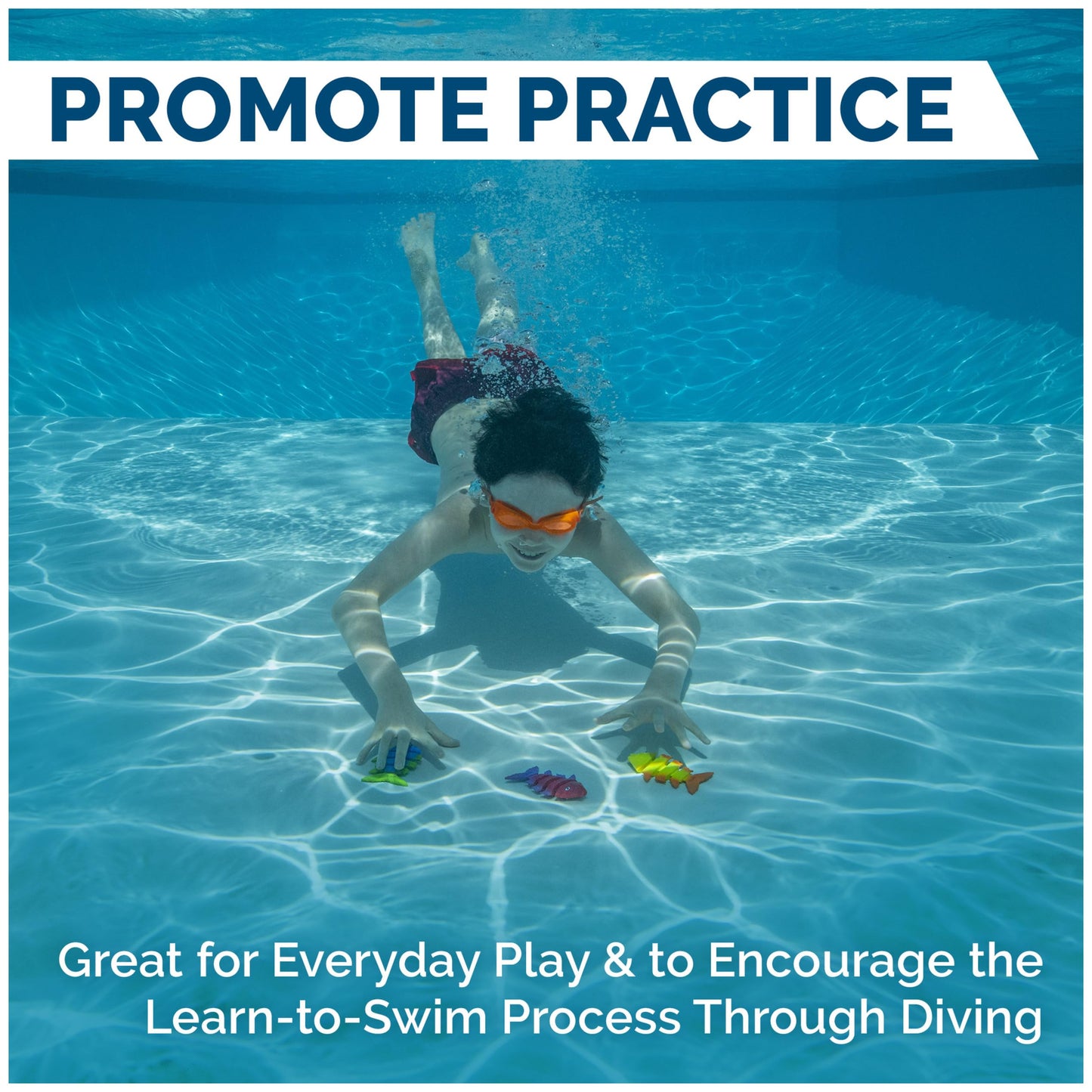 Swimways Fish Styx Kids Fish-Shaped Pool Diving Toys (3 Pack), Bath Toys & Pool Party Supplies For Kids Ages 5 And Up