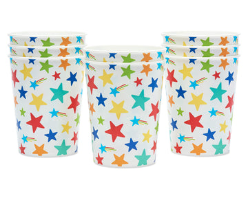 American Greetings Rainbow Party Supplies, Star 16 oz. Cups (8-Count)