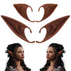 Freshme 2 Pairs Brown Elf Ears - Short And Long Fairy Ears Set Silicone Vampire Ears Anime Pixie Elven Ear Brown Skin For Women