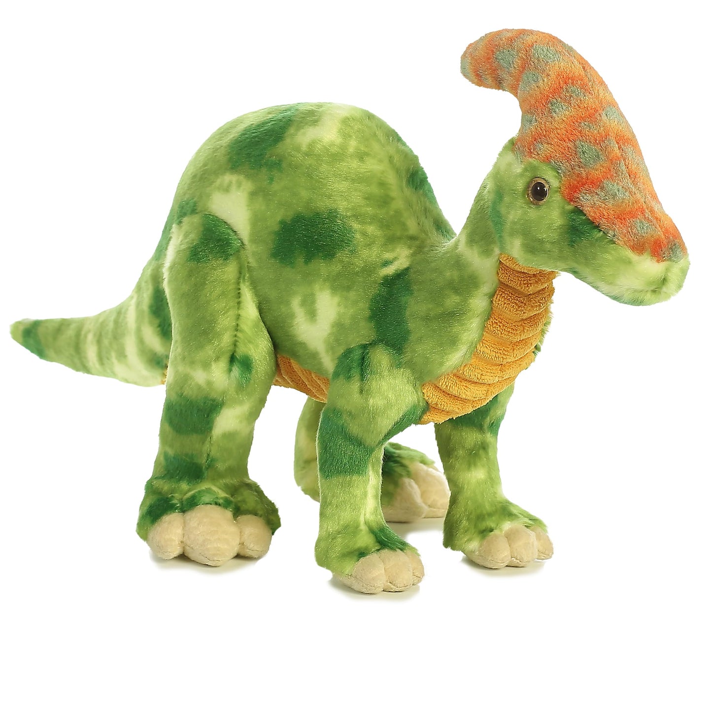 Aurora® Ferocious Dinos & Dragons Parasaurolophus Stuffed Animal - Prehistoric Fun - Cuddly Companions - Green 16 Inches