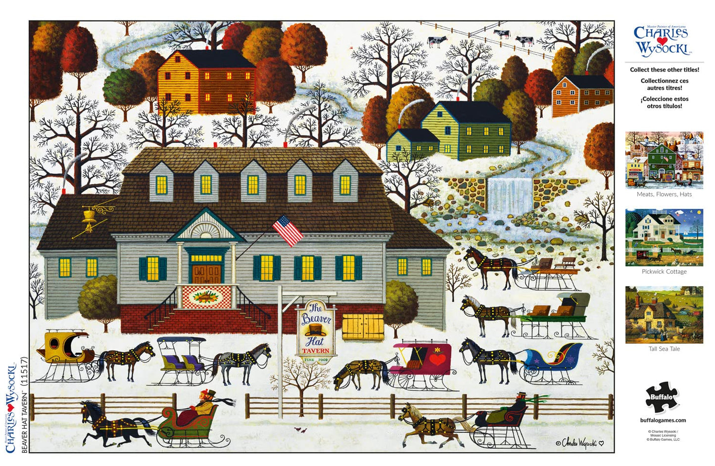 Buffalo Games Beaver Hat Tavern 1000 Piece Jigsaw Puzzle - Large Multicolor Cardboard Puzzle for Adults, Model 11517