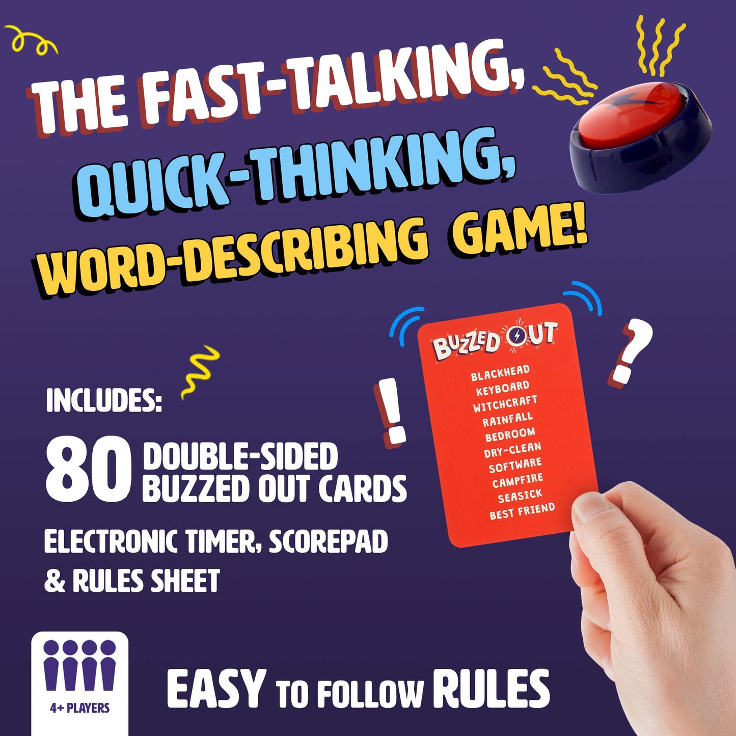 Ginger Fox - Buzzed Out Card Game. Quick-Fire Guessing Card Games For Gatherings, Game Nights And More. Family Games And Party G