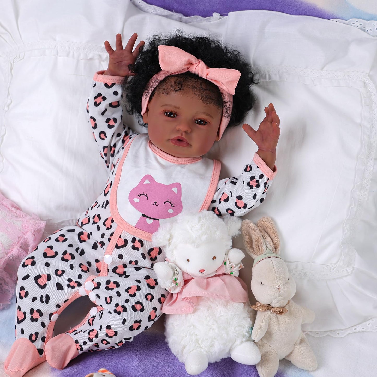 Babeside Lifelike Reborn Black Girl- 20-Inch Realistic Newborn Real Life Baby Dolls With Clothes And Toy Gift For Kids Age 3+ - Natalie