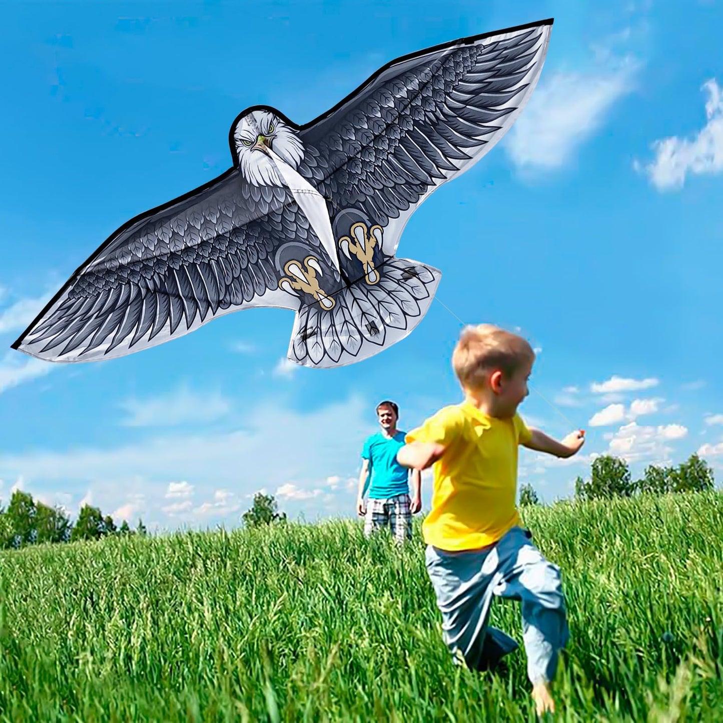 Sgftre Kites For Kids&Adults,Large Eagle Kite For Boys&Girls,Easy To Fly For Beginners,Kites Toys For Beach Trip Park Outdoor Ac