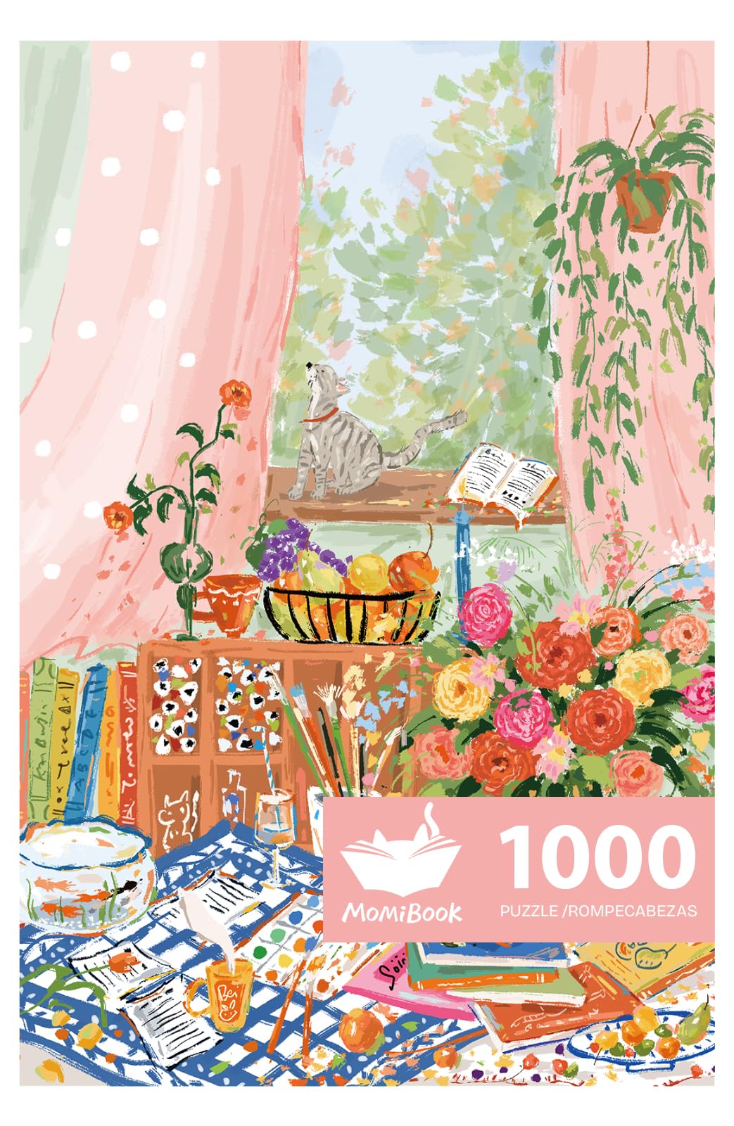 MOMIBOOK Puzzles for Adults 1000 Piece Jigsaw Puzzles of Gentle Breeze, Twinkle Laminate Painting Image Desktop Pzulles Difficul