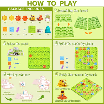 Logical Road Builder Puzzle Games, Stem Family Big Board Maze Game, Educational Smart Brain Teasers Puzzles Toys, Preschool Learning Early Montessori Birthday Gifts For Kids Boys Girls Age 4 5 6 7 8