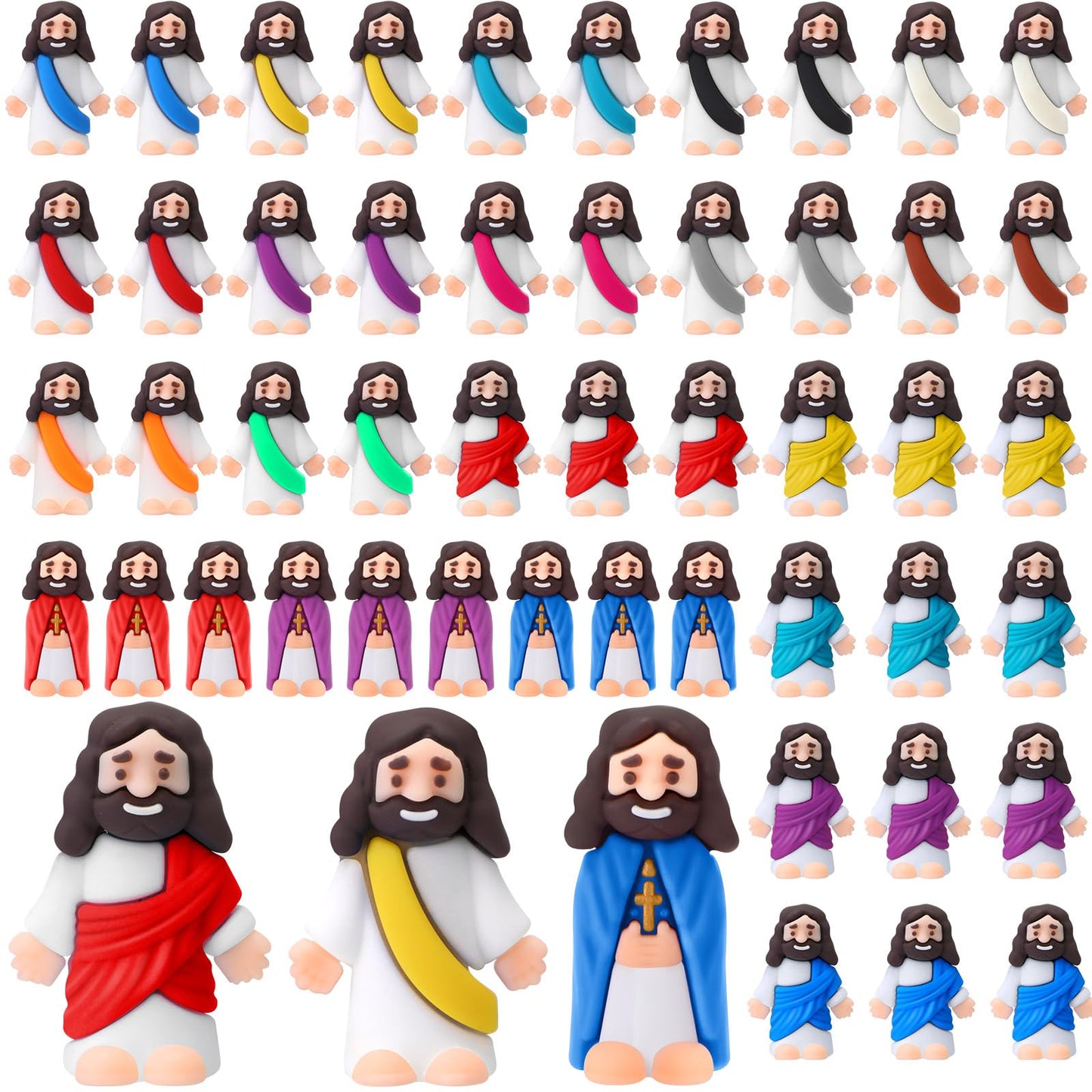 Bememo 50 Pcs Jesus Toys Religious Jesus Figurines Everyone Needs A Little Jesus Gifts Religious Supplies Party Favors Gift For