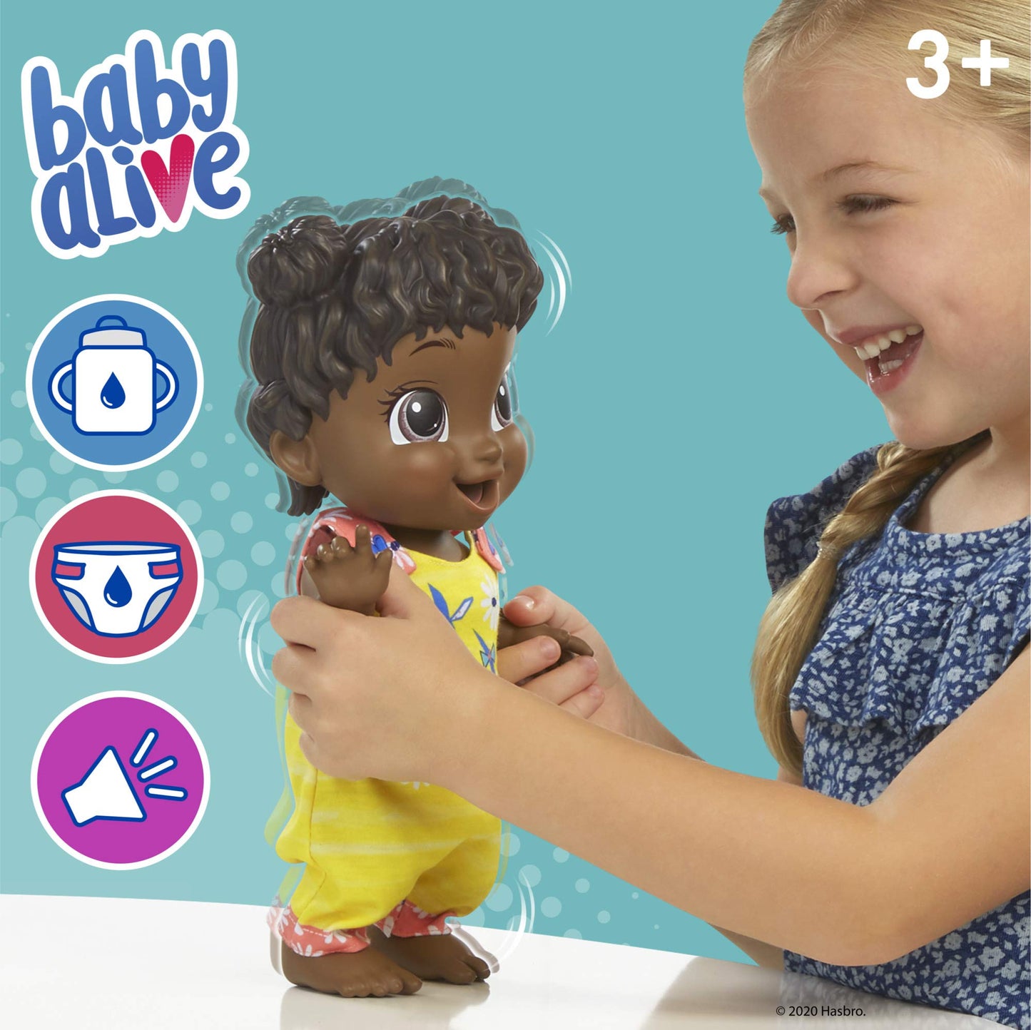Baby Alive Baby Gotta Bounce Doll, Kangaroo Outfit, Bounces With 25+ Sfx And Giggles, Drinks And Wets, Black Hair Toy For Kids Ages 3 And Up