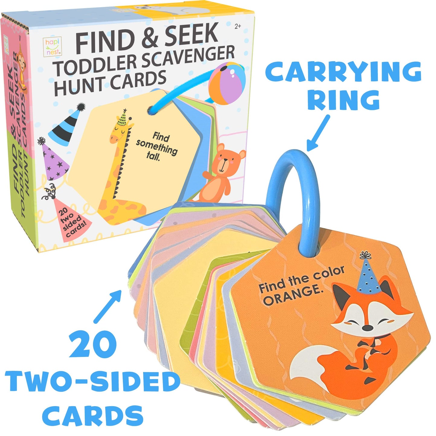 Hapinest Find And Seek Toddler Scavenger Hunt Cards Game For Kids Ages 2 Years And Up