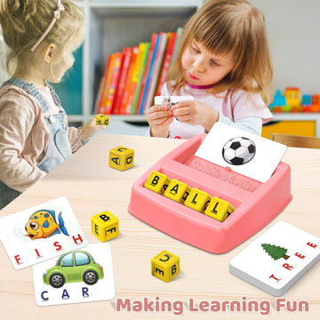 Hahagift Educational Toys For 2-5 Year Old Girl Gifts, Matching Letter Learning Games Activities, Christmas Birthday Gift For Toddler Kids Age 2 3 4 5 Year Olds Girls