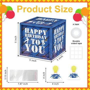 Surprise Money Box For Cash Gift Set - Gaming Birthday Money Box Gift Pull, Fun Birthday Gifts For Kids Boys Teens Video Game Lover, Birthday Party Decorations (35 Pcs Transparent Bags)