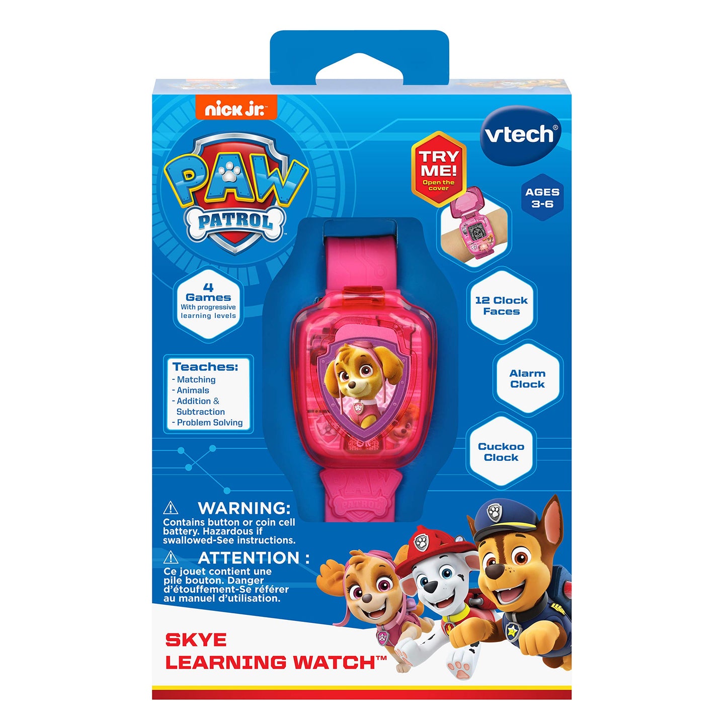 Vtech Paw Patrol Skye Learning Watch, Pink
