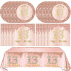41Pcs 13Th Birthday Decorations Rose Gold Theme 13 Year Old Girl Birthday Decorations Including Happy Birthday Plates Napkins Ta