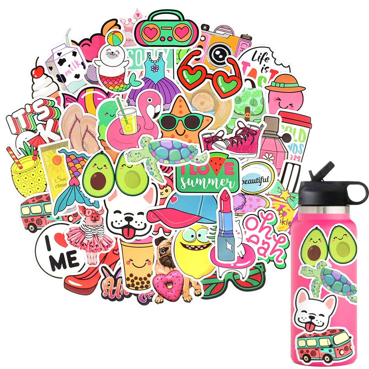 Qtl Water Bottle Stickers For Girls Stickers For Teens Girls Kids For Hydroflask Stickers Waterproof Stickers For Girls Hydro Fl