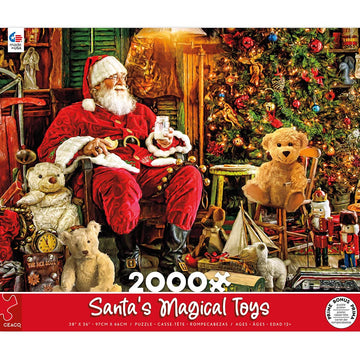 Ceaco 2000 Piece Jigsaw Puzzle - Santa's Magical Toys - Cardboard - Model 3503-6