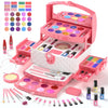 GirlsHome Kids Makeup Set for Girl 56 Pcs Washable Real Cosmetic, Safe & Non-Toxic Frozen Toys Toddler Makeup Kit, Frozen Prince