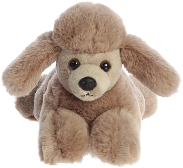 Aurora Adorable Mini Flopsie Paysley Poodle Stuffed Animal - Playful Ease - Timeless Companions - Brown 8 Inches