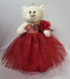 KINNEX COLLECTIONS SINCE 1997 20 Burgundy Quinceanera Last Doll Teddy Bear with Dress - Perfect Centerpiece for Quinceaneras
