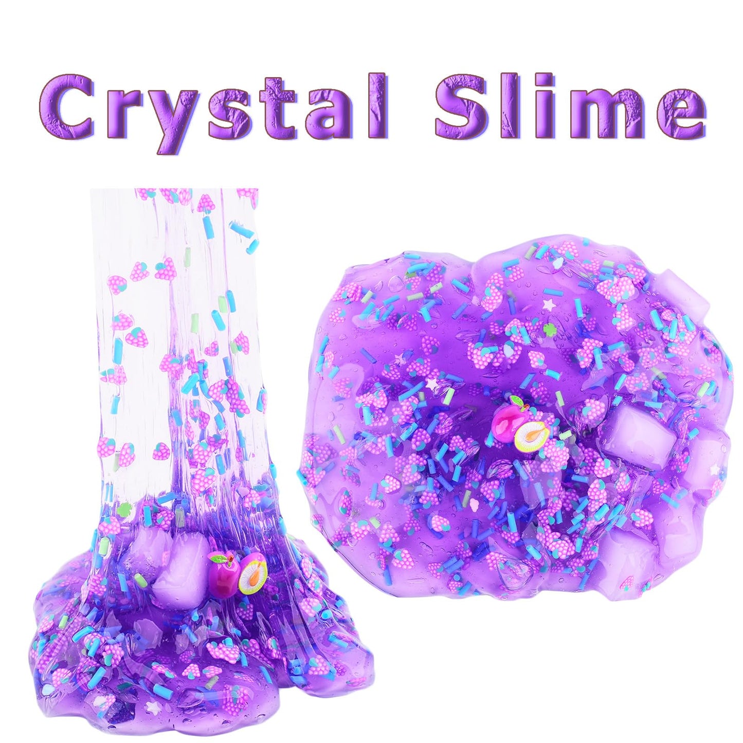 8 Jelly Cube Crunchy Slime, With Slime Fun Accessories, Soft And Non-Sticky, Diy Educational Stress Relief Toys For Girl And Boy