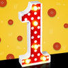 Glooglitter Mouse Birthday Decorations Marquee Light up Number Glowing Mouse Number Sign for 1st 2nd 3rd Boy Girl Kid Birthday P