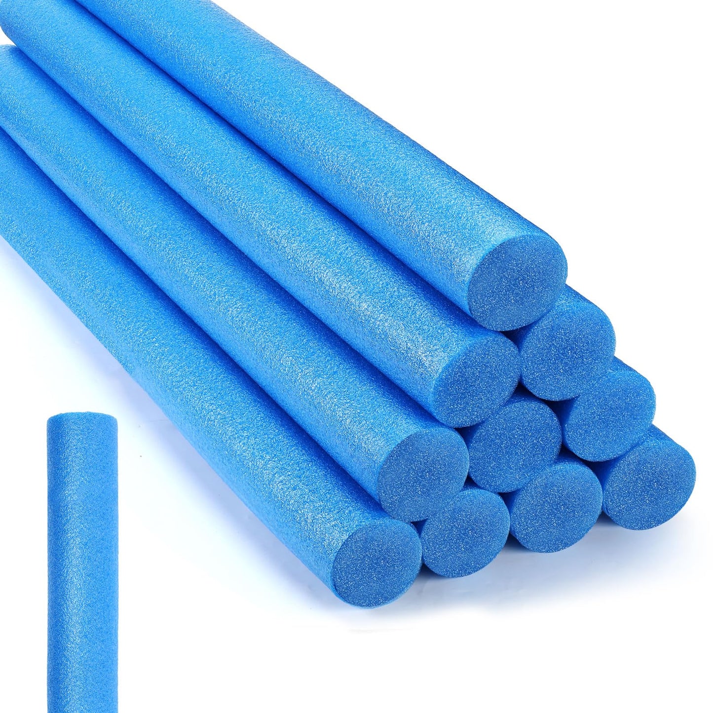 Kathfly 12 Pcs Floating Pool Noodles Foam Tube 1.5 X 35 Inches Floating Foam Tube Round Solid Noodle For Adults Swimming Craft Project(Blue)